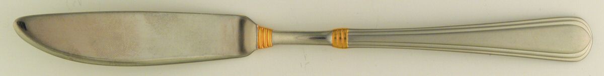 Rds174 (Stainless, Gold Accent) Flat Handle Master Butter Knife by Reed & Barton-1