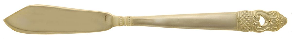 Bridgeport (Gold Electroplate) Flat Handle Master Butter Knife by RSVP Flatware-1