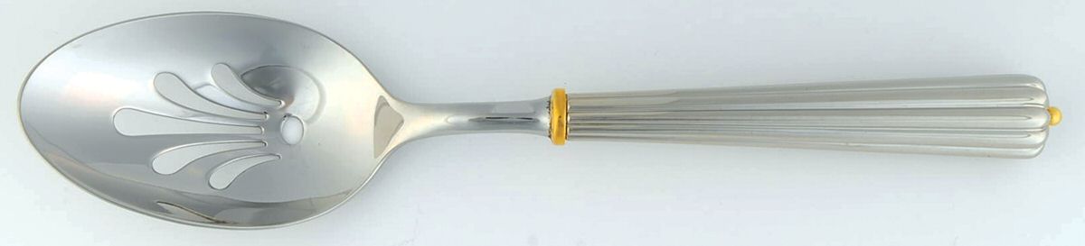 Fete d'Or (Stainless) Pierced Tablespoon (Serving Spoon) by Royal Doulton-1