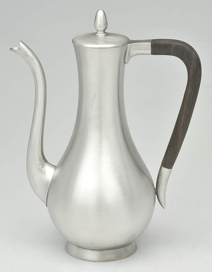 RHL4 (Pewter, Hollowware) Black Handle Coffee Pot by Royal Holland-1