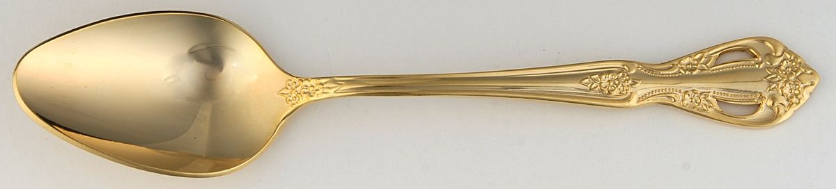 Chambley Gold (Gold Electroplate) Place/Oval Soup Spoon by Retroneu-1