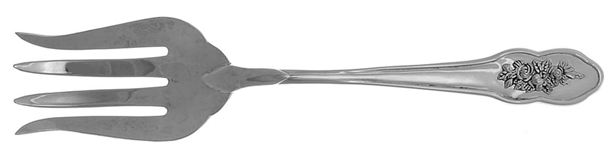 Old Country Roses (Silverplate) Solid Serving Fork by Royal Doulton-1
