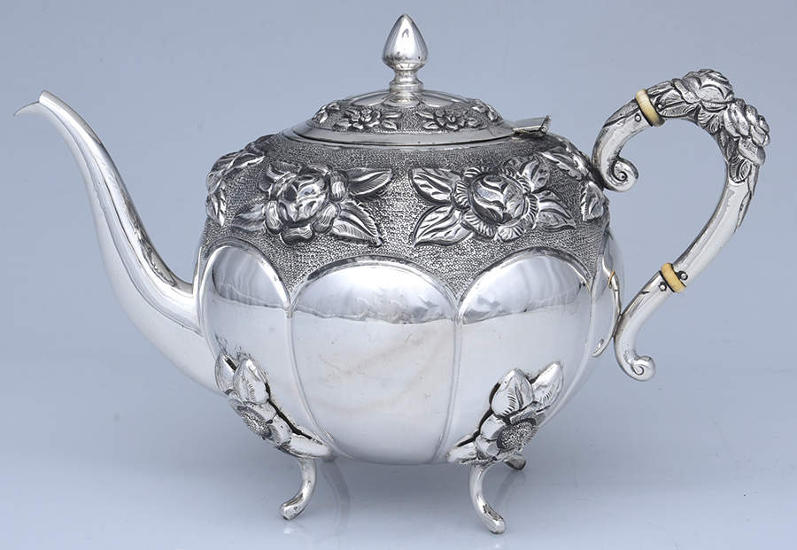 Aztec Rose (Sterling, Hollowware) Teapot by Real Silver Company-1
