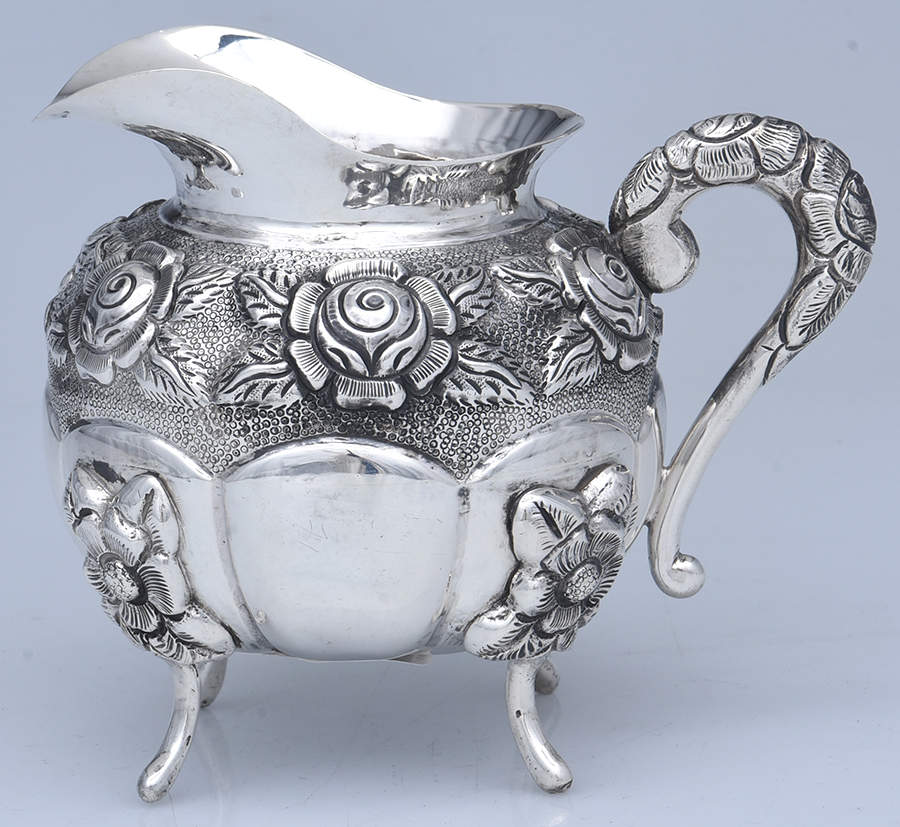 Aztec Rose (Sterling, Hollowware) Creamer by Real Silver Company-1