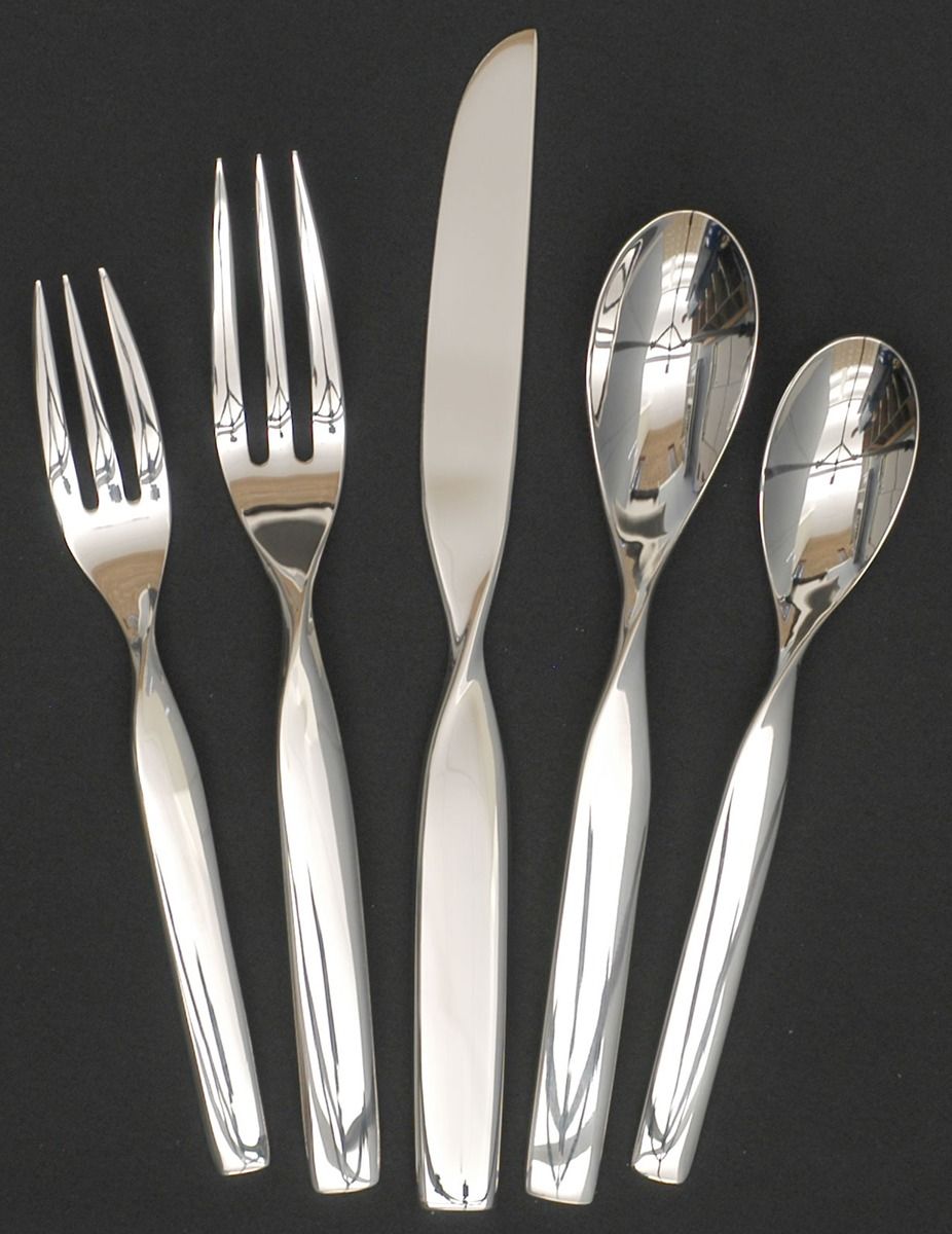 Double Helix (Stainless) 40  Piece Estate Set by Sasaki-1
