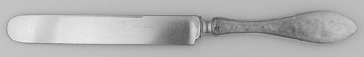 Antique (Sterling, 1904) Blunt Hollow Knife with Bolster by Shreve Silver-1