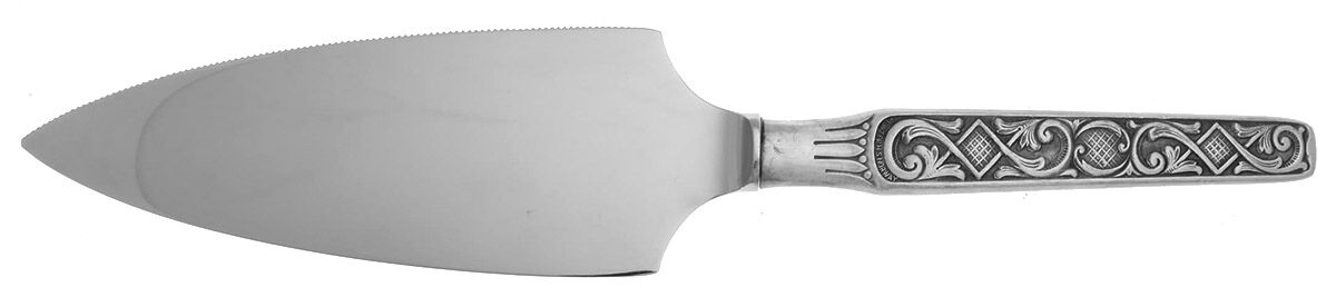 Rosemaling (Pewter) Pie Server with Stainless Blade by Selandia-1