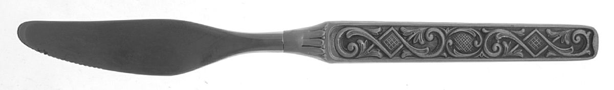 Rosemaling (Pewter) Modern Solid Knife by Selandia-1