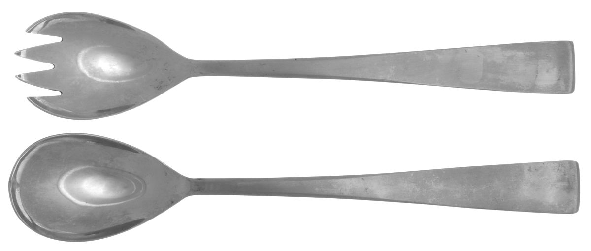 Cora (Stainless, Holland) Solid Oversized Serving Salad Set by Sola-1
