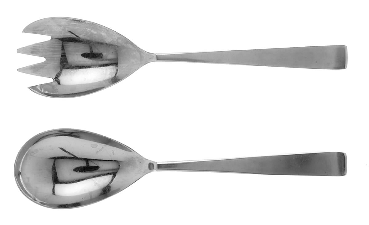 Cora (Stainless, Holland) (2 Pc) Solid Salad Set by Sola-1