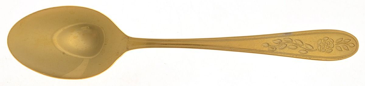 Golden Floral Mist (Gold Electroplate) Teaspoon by Stanley Roberts-1