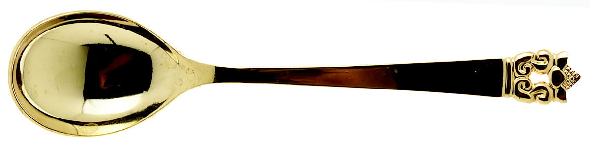 Golden Roget (Gold Electroplate) Sugar Spoon by Stanley Roberts-1