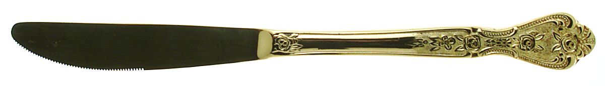 Gold Royalty (Gold Electroplate) Modern Solid Knife by Stanley Roberts-1