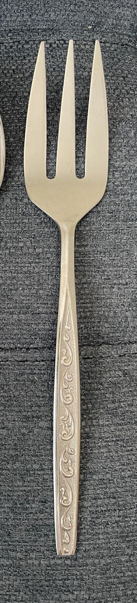 Castle (Stainless) Small Solid Cold Meat Serving Fork by Stanley Roberts-1