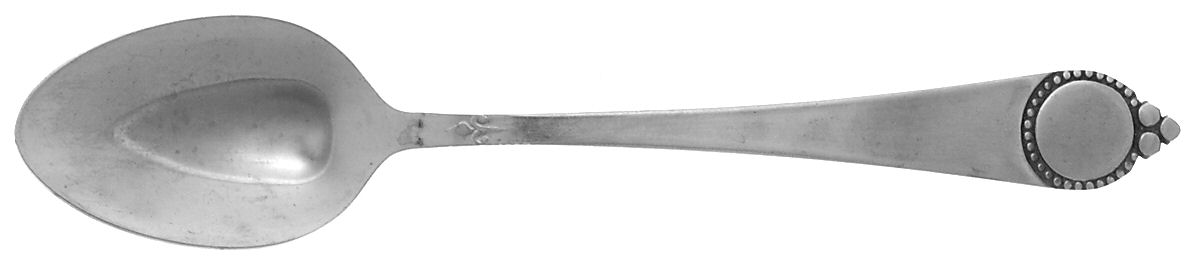 Vanity (Stainless, Circle Of Beads) Place/Oval Soup Spoon by Stanley Roberts-1