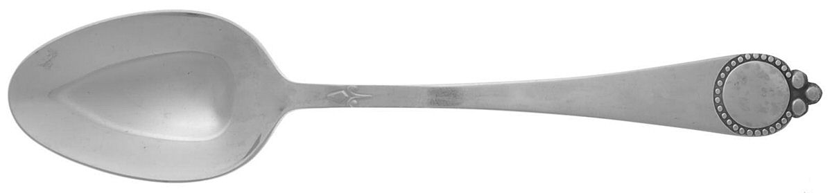 Vanity (Stainless, Circle Of Beads) Tablespoon (Serving Spoon) by Stanley Roberts-1