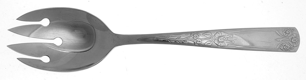 Rose (Stainless) Pierced Tablespoon (Serving Spoon) by Sears Roebuck-1