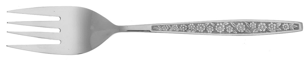 Anneka (Stainless) Medium Solid Cold Meat Serving Fork by Sears Roebuck-1