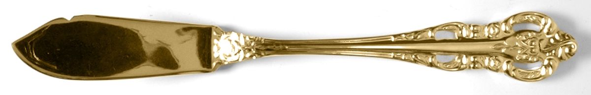 Golden Lady Joanne (Gold Electroplate) Flat Handle Master Butter Knife by Stanley Roberts-1