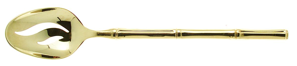 Tiburon Gold (Gold Electroplate) Pierced Tablespoon (Serving Spoon) by Stanley Roberts-1