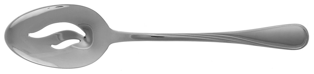 Swirl (Stainless) Pierced Solid Serving Spoon by Splendide-1
