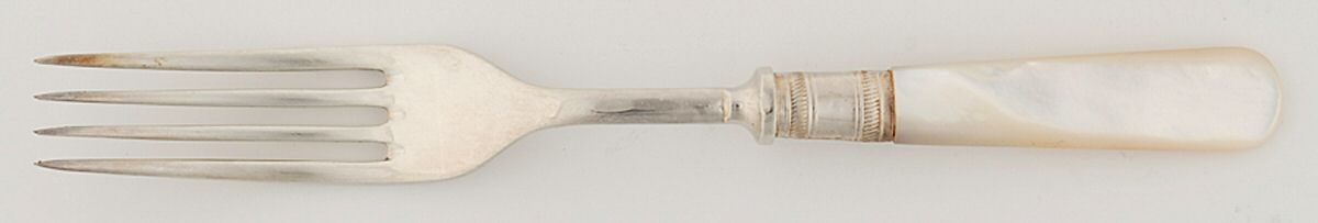 Victoria(Silverplate, Pearlhdl, Less Design Band) Fork by Samuel Peace-1