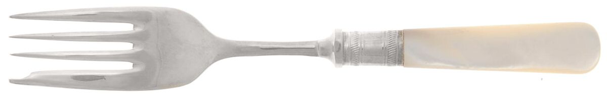 Victoria(Silverplate, Pearlhdl, Less Design Band) Individual Salad Fork by Samuel Peace-1