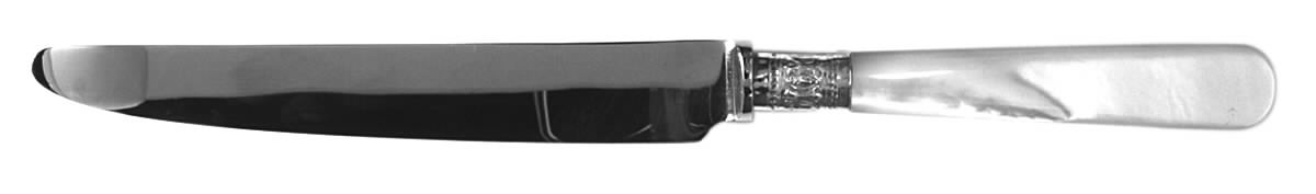 Victoria(Silverplate, Pearlhdl, More Design Band) New French Hollow Knife by Samuel Peace-1