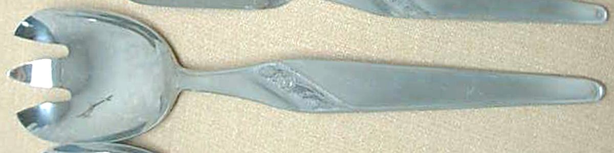 SLK6 (STAINLESS) Solid Salad Serving Fork by Silkema-1