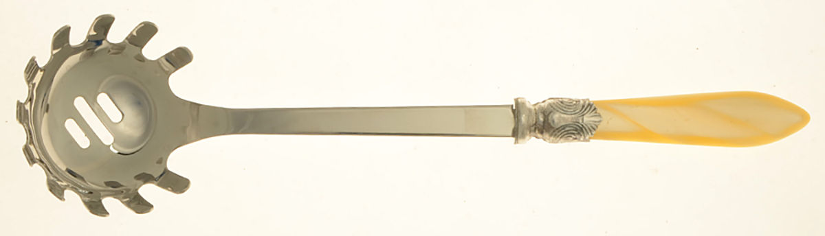 Baguette-Pearlized (Stainless) Individual Solid Spaghetti Spoon by Sabre-1