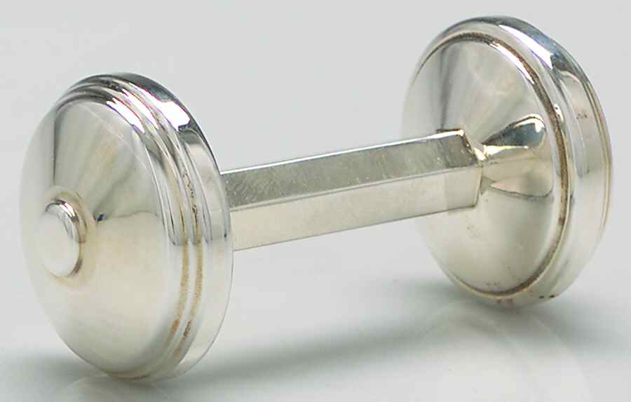 Sterling Hollowware Baby Rattle by Schroth Silver-1