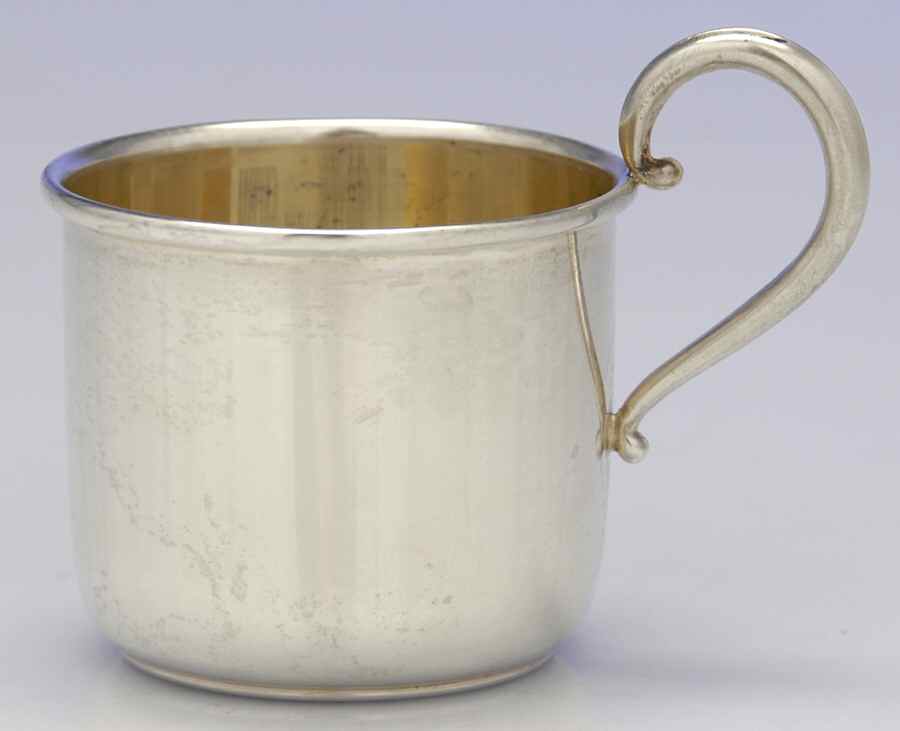 Sterling Hollowware Small Gold-Lined Baby Cup by Schweitzer Silver Co-1