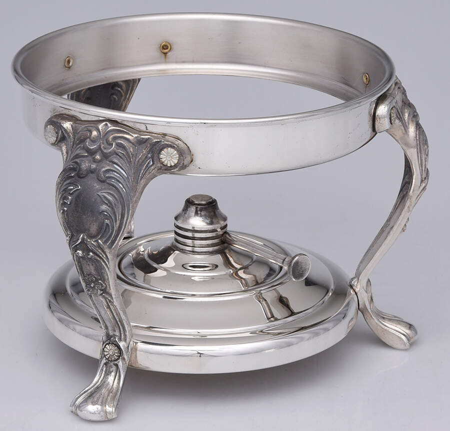 457E (Silverplate, Hollowware) Stand for Chafing Dish by Sheridan Silver Co-1
