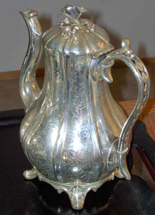 1700 (Silverplate, Hollowware) Silverplate Coffee Pot by Smith & Company-1