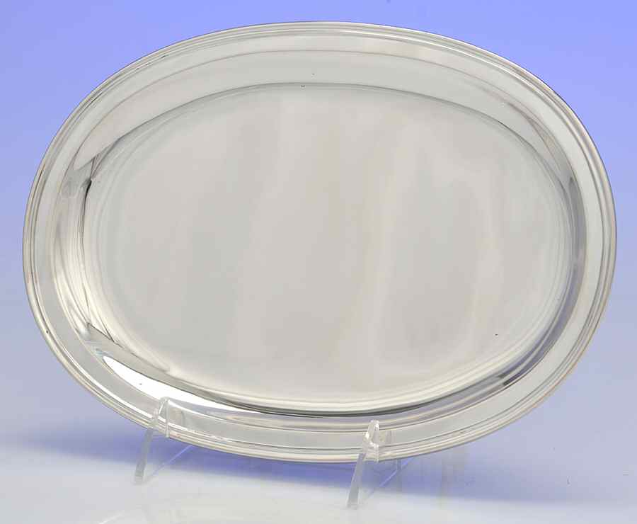 Sterling Hollowware 10" Oval Tray by Svend Toxvaerd (Denmark)-1