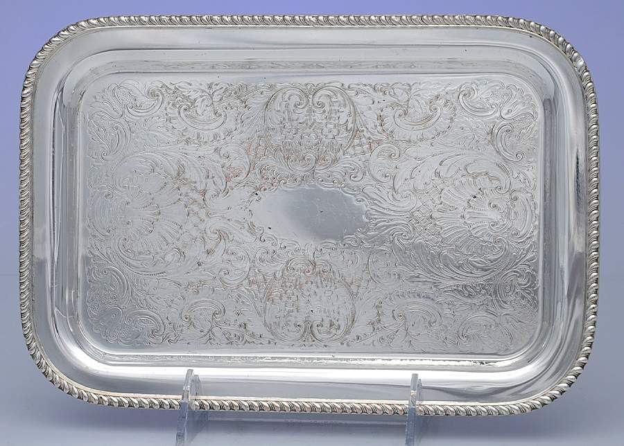 5-41 (Silverplate, Hollowware) 9" Rectangular Tray by Sheffield Silver Co (USA)-1