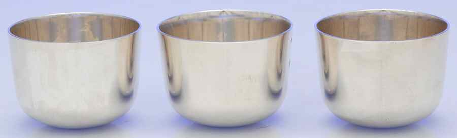 Sterling Hollowware (Set of 3) Cup by S J Rose & Son-1