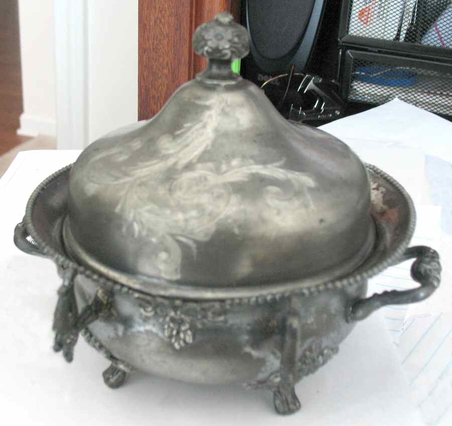 525 (Silverplate, Hollowware) Round Covered Butter with Glass Liner by St Louis Silver Co-1