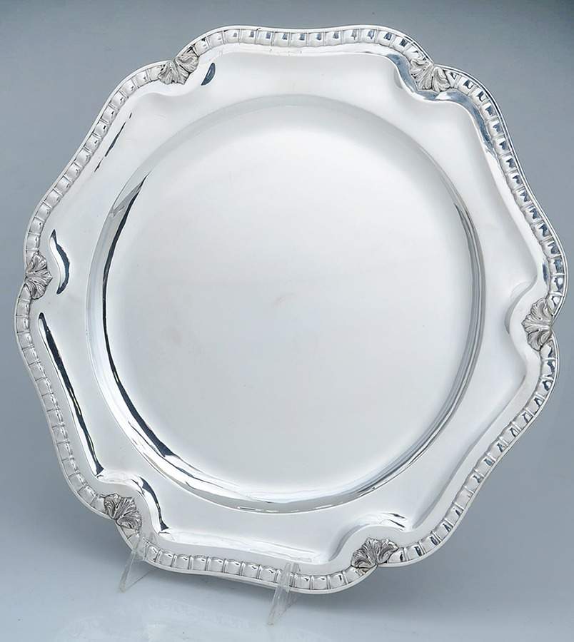 Siam Sterling Hollowware 14" Round Tray by Siam Silver-1