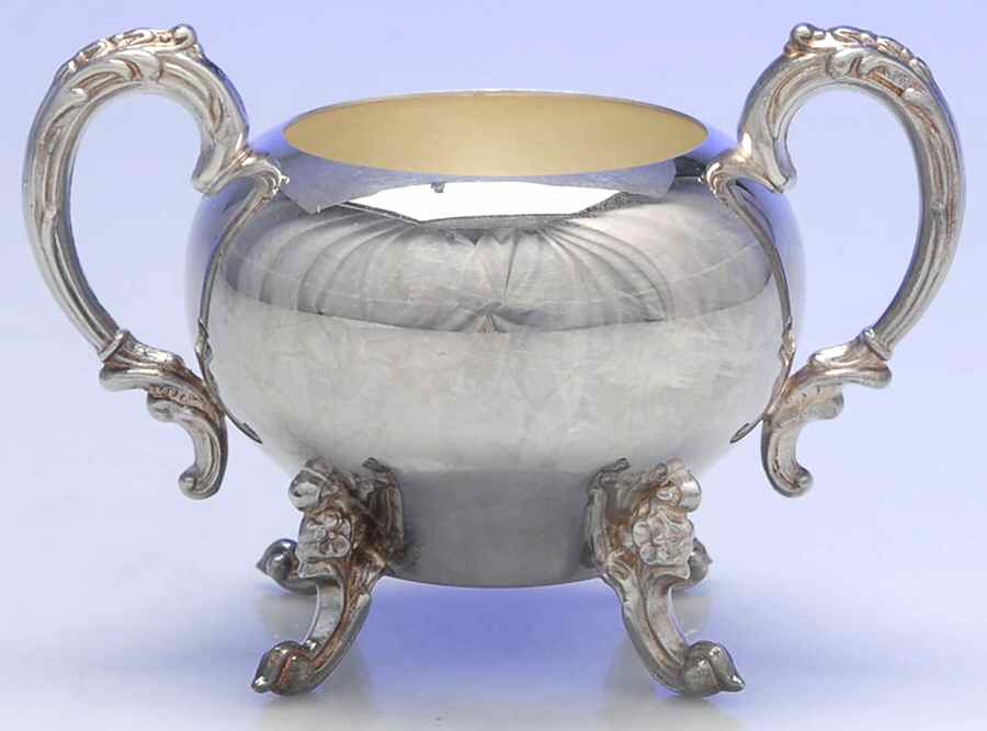 SDN17 (Silverplate, Holloware) Sugar Bowl No Lid by Sheridan Silver Co-1