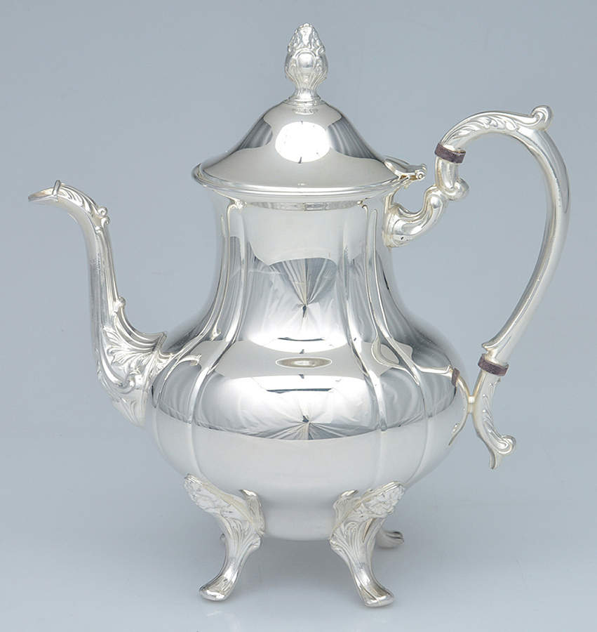 Fluted (Silverplate, Hollowware) Teapot by Sheridan Silver Co-1