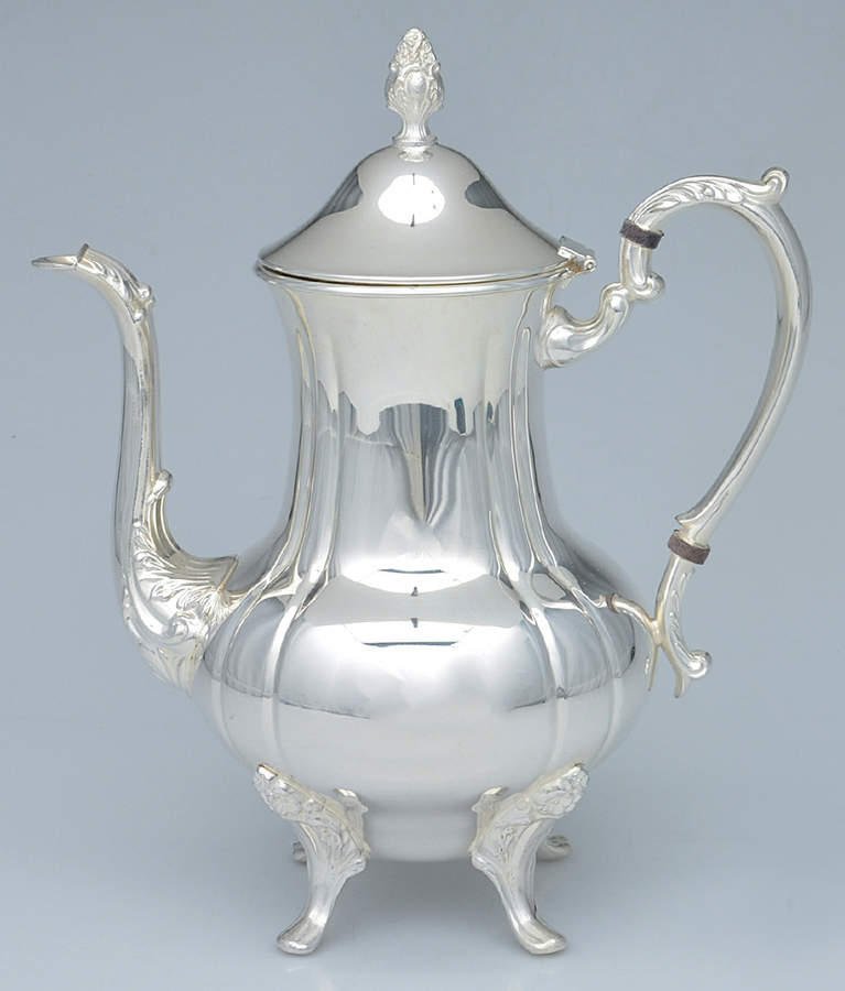 Fluted (Silverplate, Hollowware) Silverplate Coffee Pot by Sheridan Silver Co-1