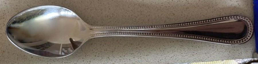 English Bead (Stainless) Teaspoon by Strachan-1