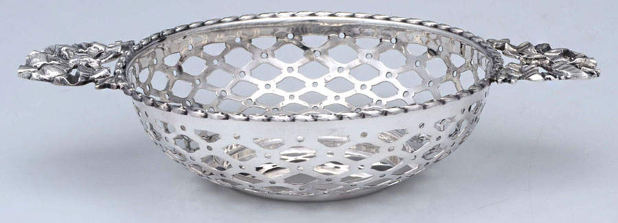 Sterling Hollowware 4" Pierced Bon Bon Bowl by Synyer & Beddoes-1