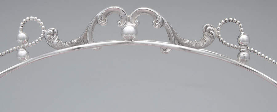 476 (Silverplate, Hollowware) Bride's Basket W/Glass Insert by Standard Silver Toronto-3