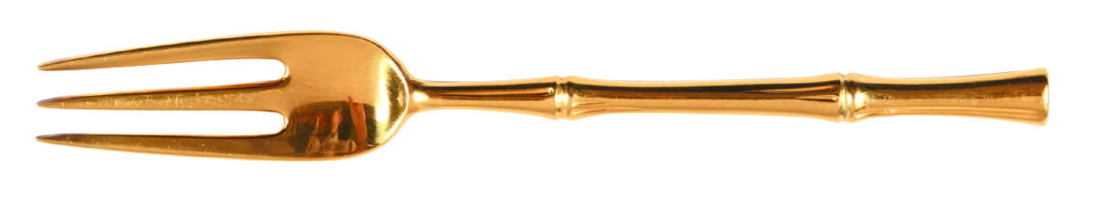 Bamboo-Gold (Sterling, Gold Vermeil, 1961) Fork by Tiffany & CO SILVER-1