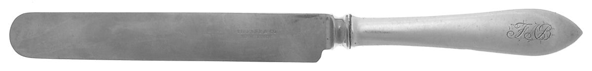 Faneuil (Sterling, 1910, M-C-T Stamps) Blunt Hollow Handle Knife W/Bolster by Tiffany & CO SILVER-1