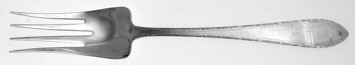 Feather Edge (Sterling, 1901) Medium Solid Cold Meat Serving Fork by Tiffany & CO SILVER-1