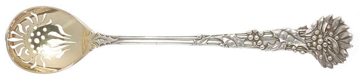 Holly (Sterling, 1895) Pierced Bowl Short Handle Olive Spoon by Tiffany & CO SILVER-1