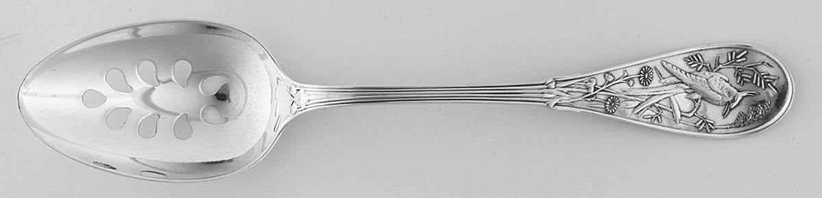 Japanese (Sterling, 1871, Monograms) Pierced Tablespoon (Serving Spoon) HC by Tiffany & CO SILVER-1